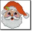 5-1/2 x 5-1/4" Santa Coaster  $4  Click on image for enlarged view.