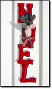8 x 28" Noel Reindeer Door Hanger $20.  Click on image for enlarged view.